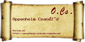 Oppenheim Csanád névjegykártya