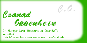 csanad oppenheim business card